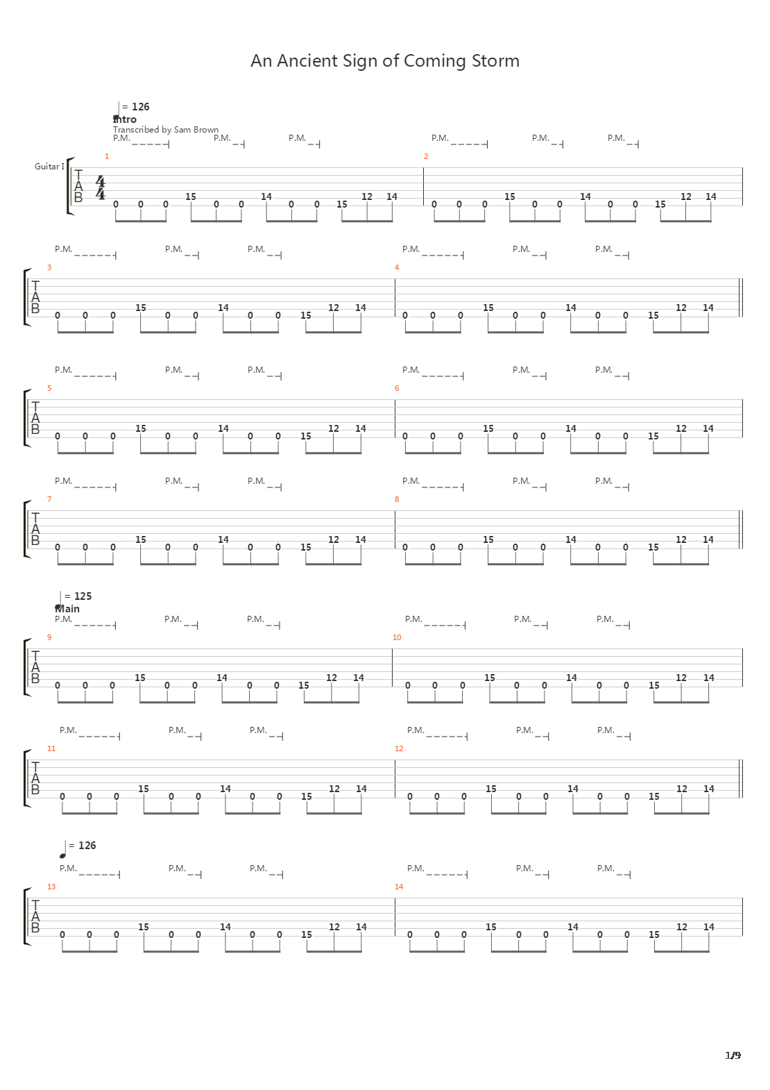 An Ancient Sign Of Coming Storm吉他谱
