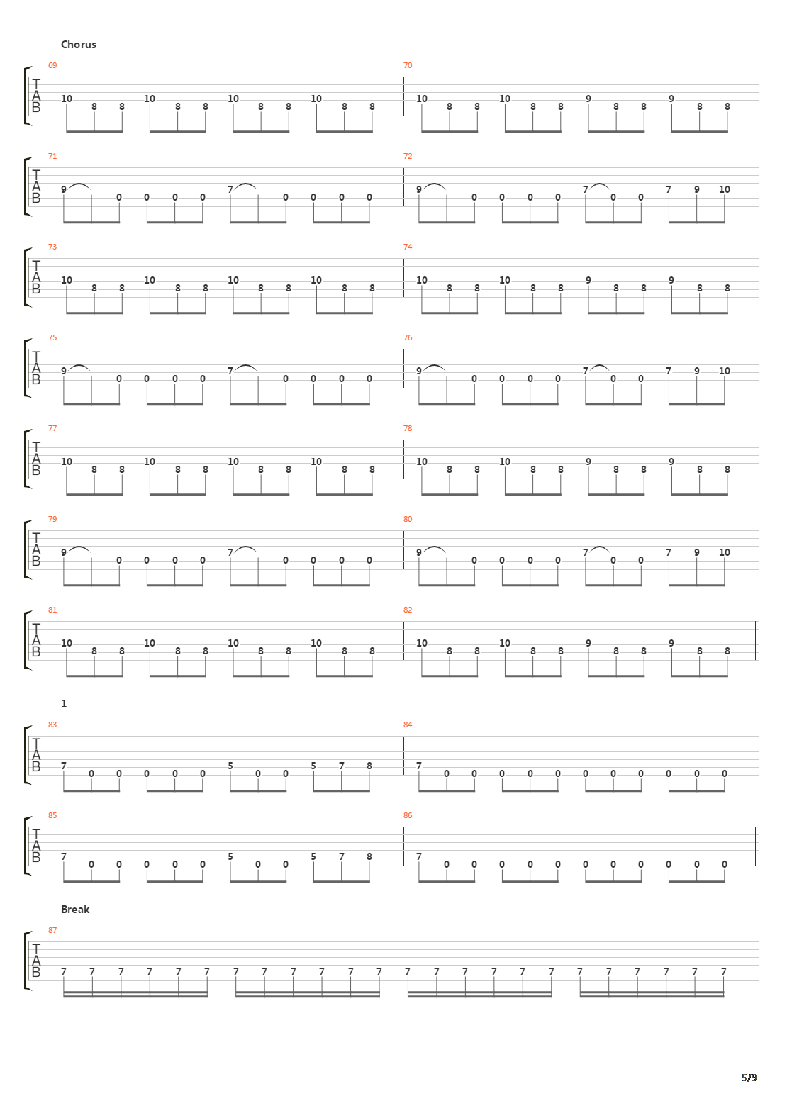 Down The Slopes Of Death吉他谱