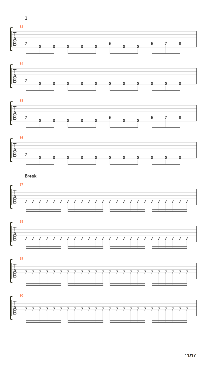 Down The Slopes Of Death吉他谱