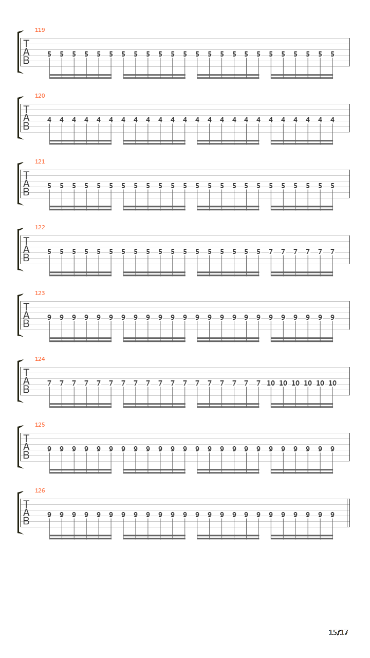 Down The Slopes Of Death吉他谱