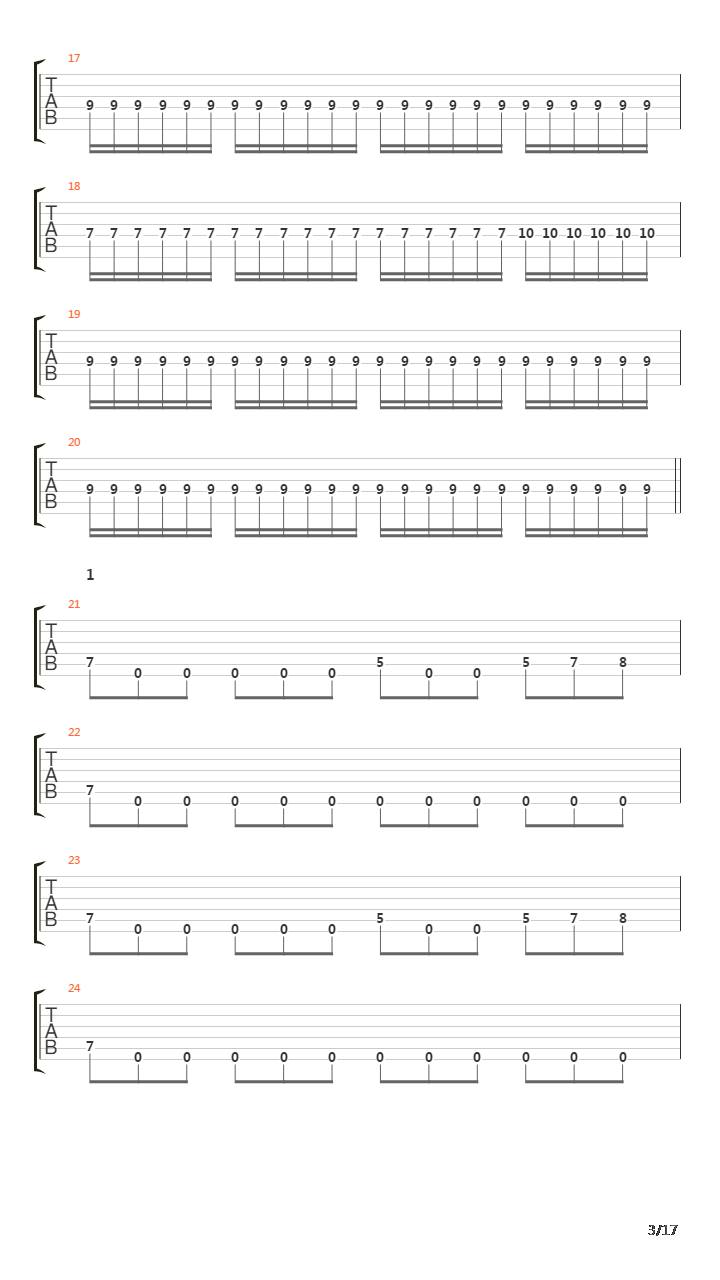 Down The Slopes Of Death吉他谱