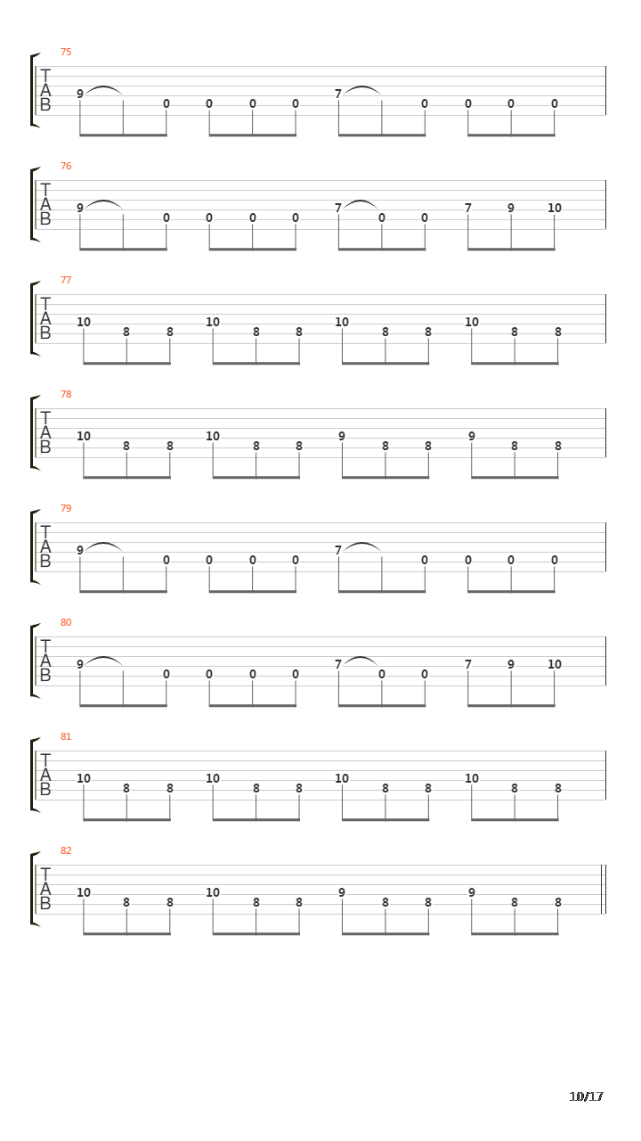 Down The Slopes Of Death吉他谱