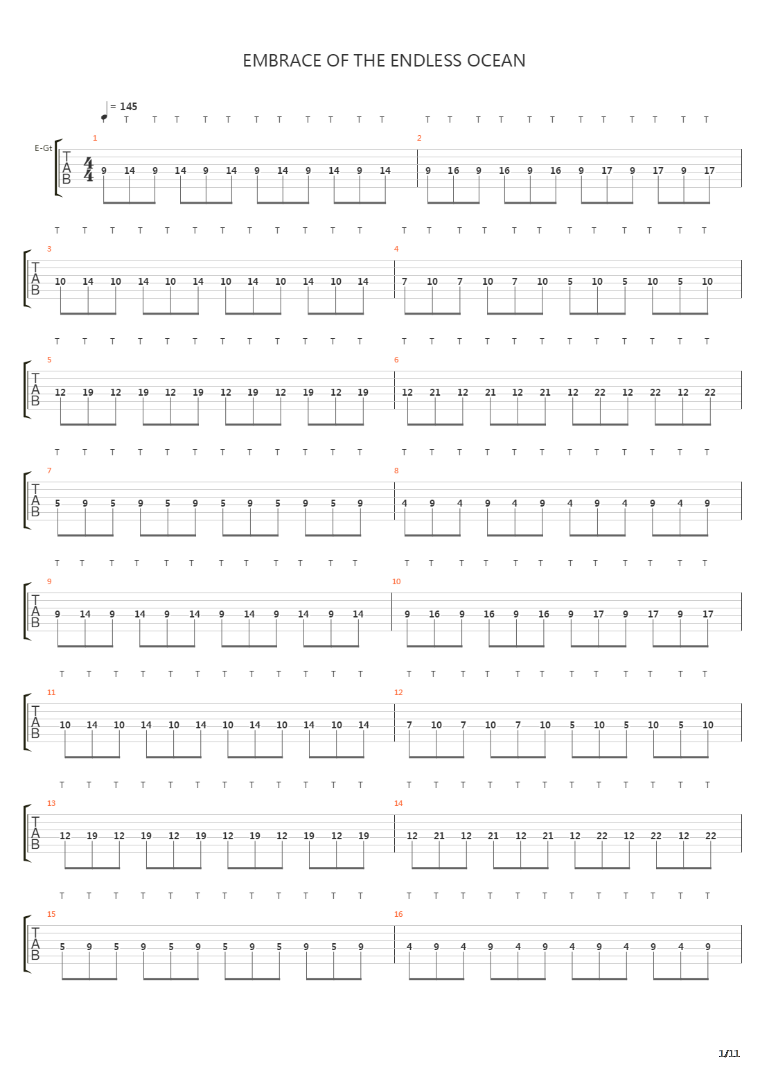 Embrace Of The Endless Ocean吉他谱