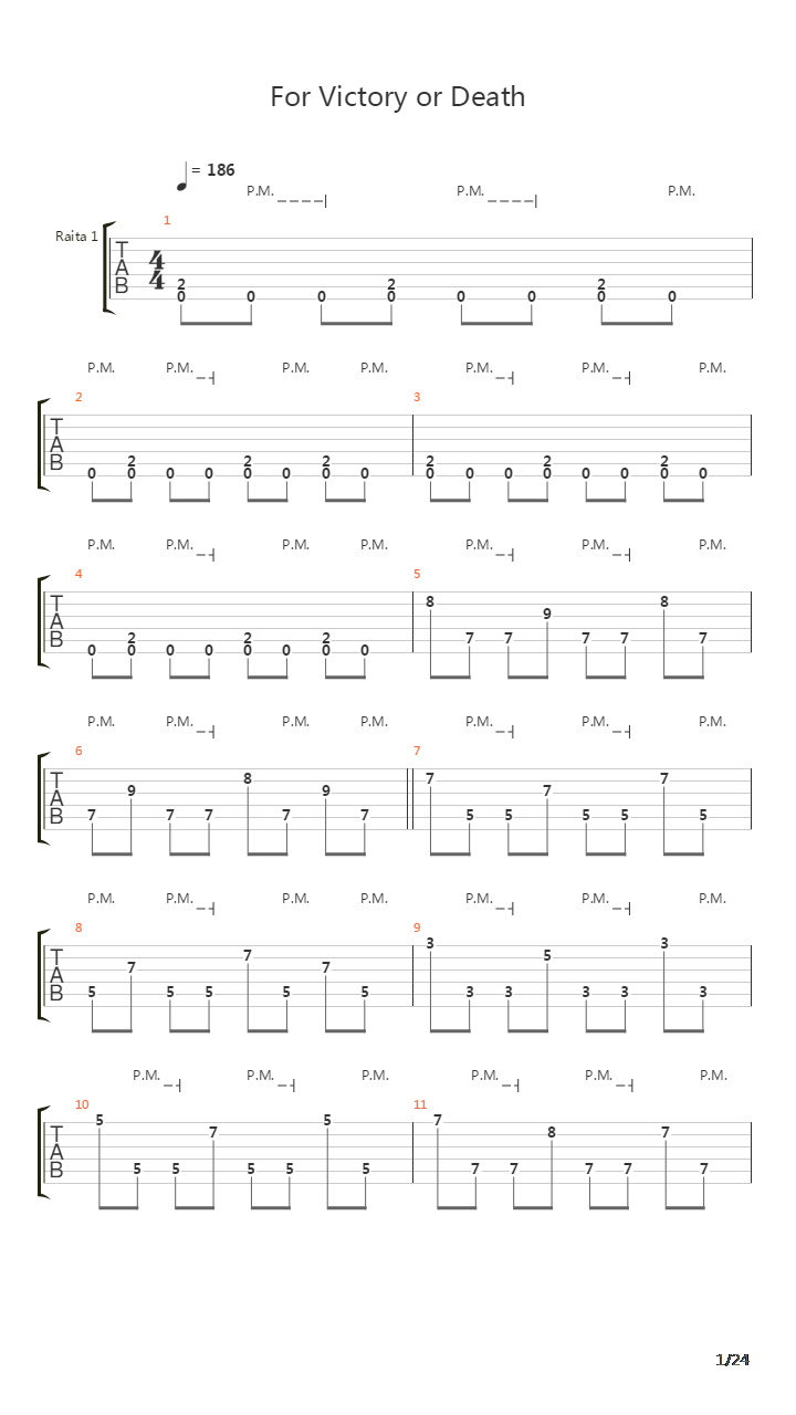 For Victory Or Death吉他谱