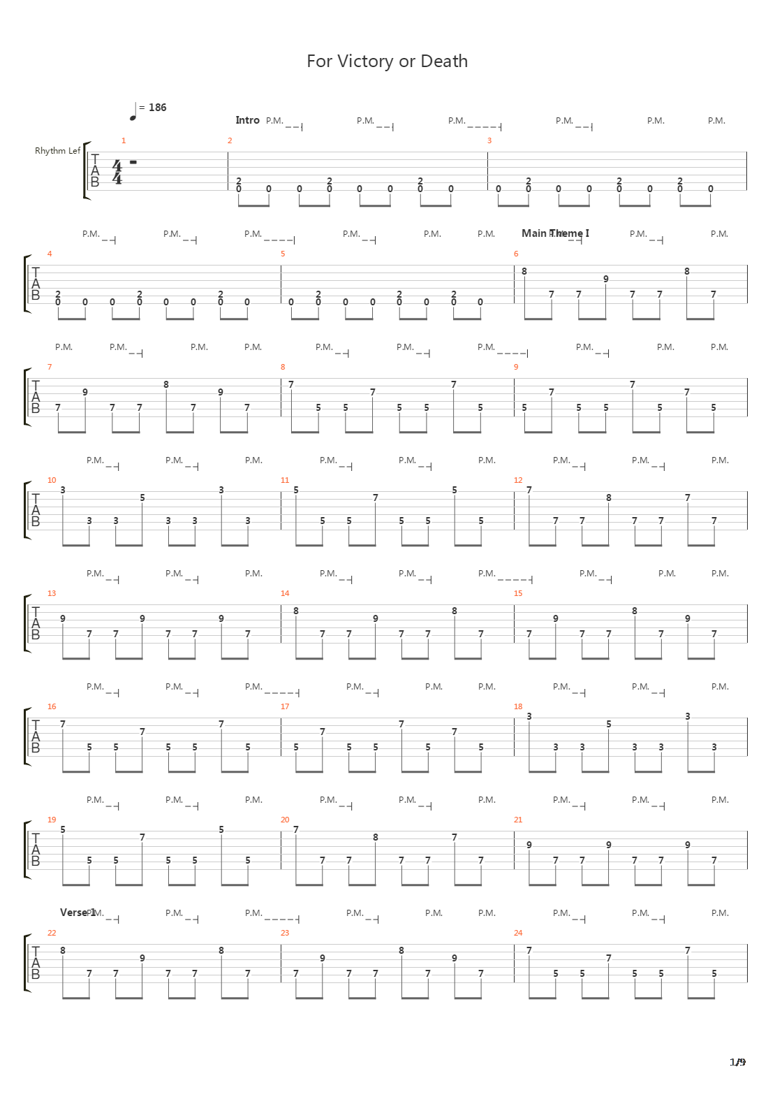 For Victory Or Death吉他谱