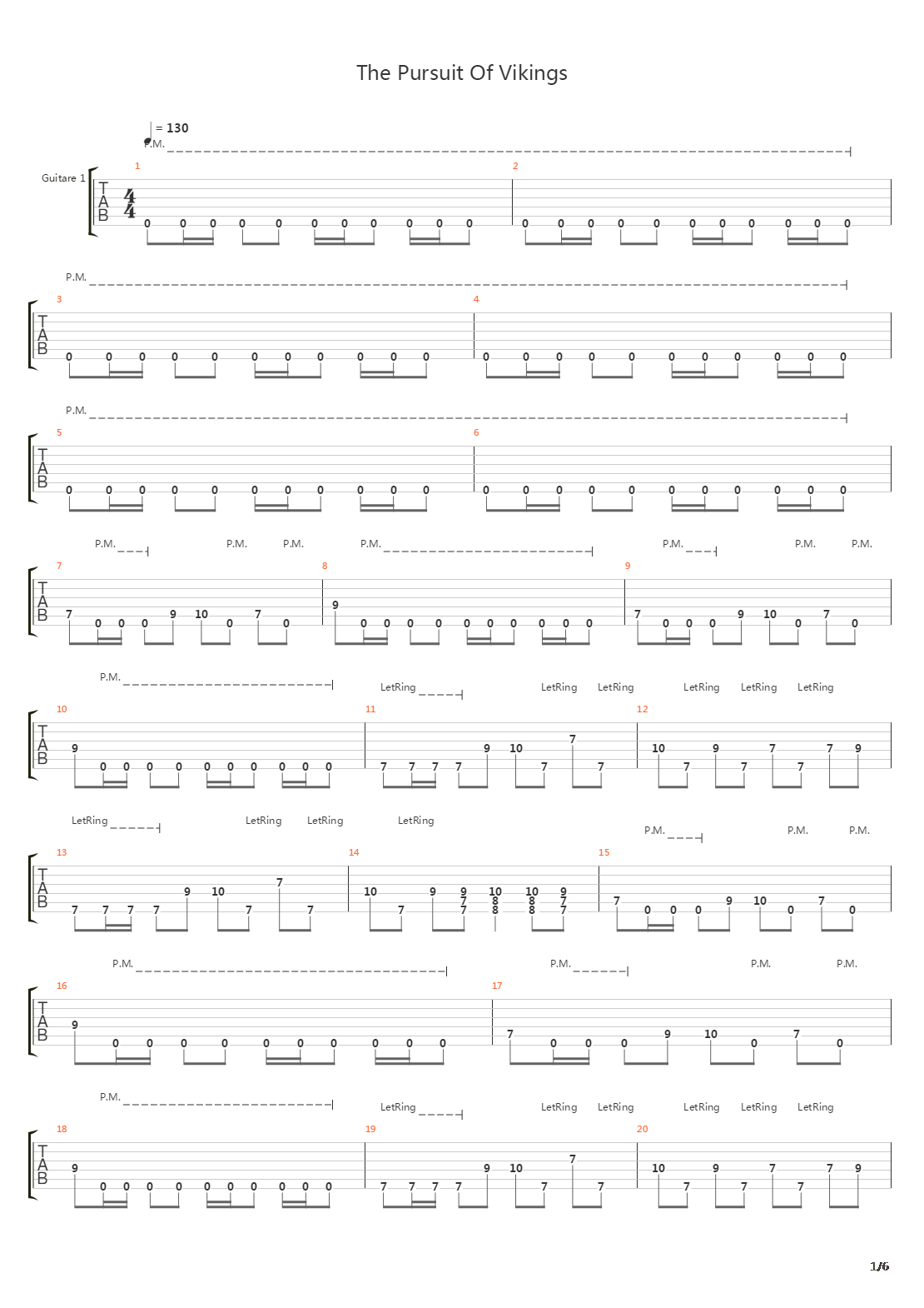 Pursuit Of Vikings吉他谱