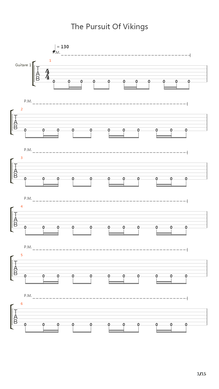 Pursuit Of Vikings吉他谱
