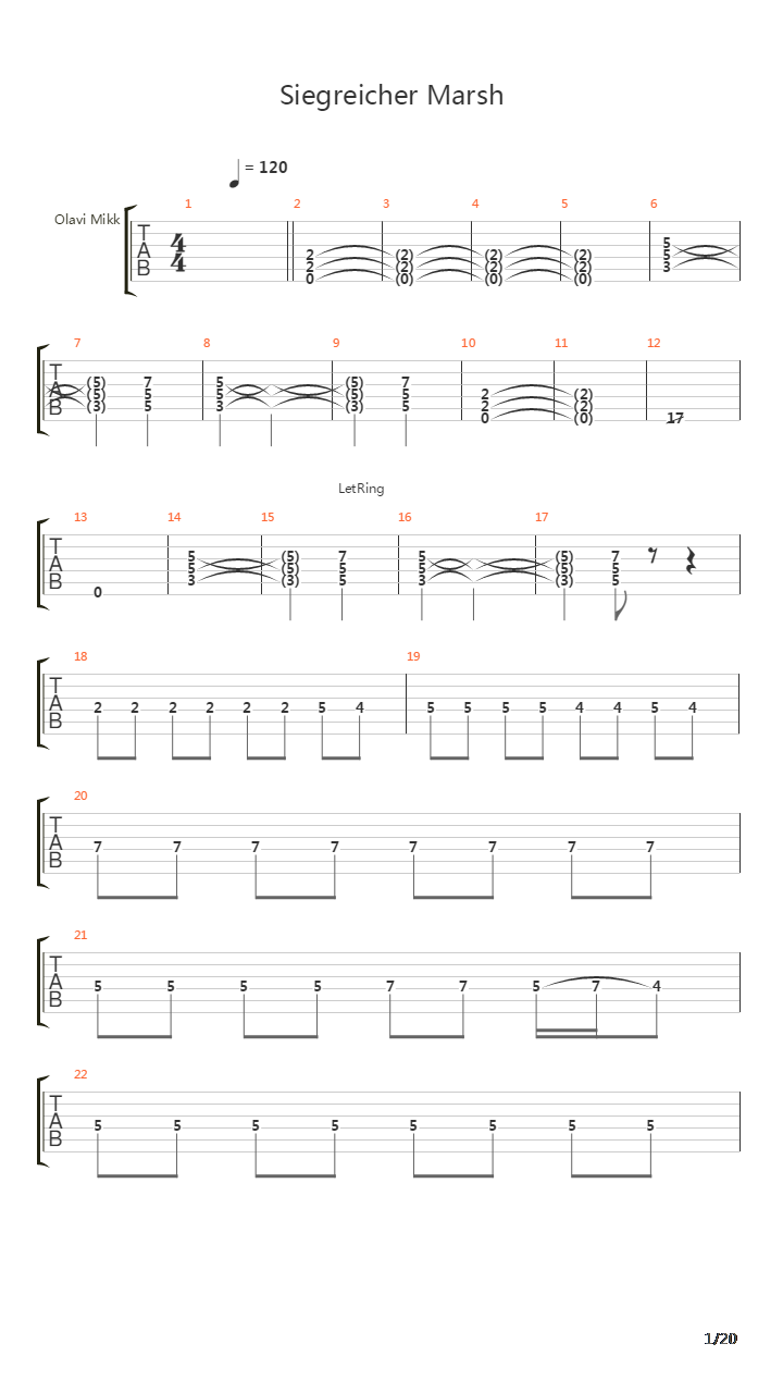 Siegreicher Marsch吉他谱