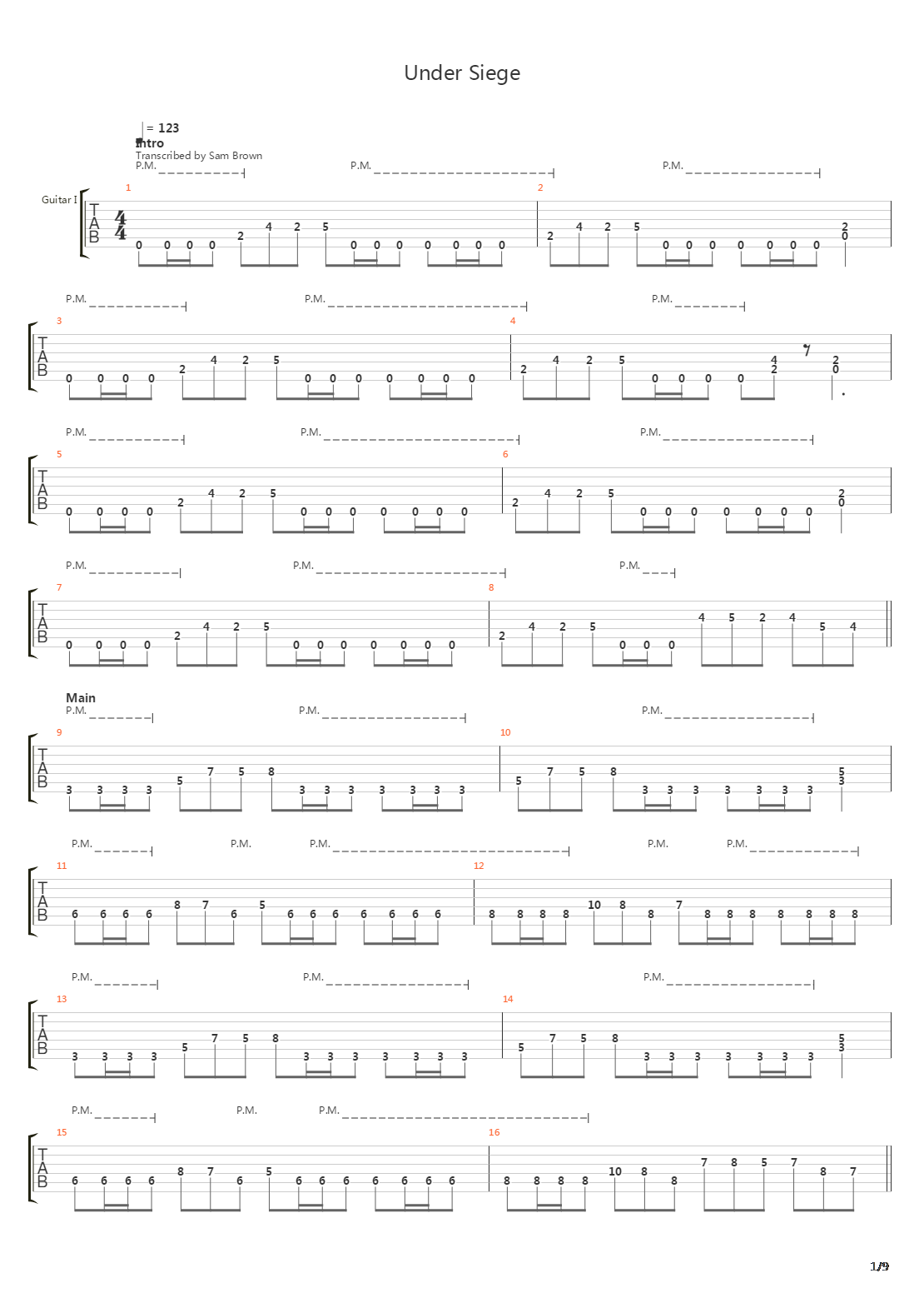 Under Siege吉他谱