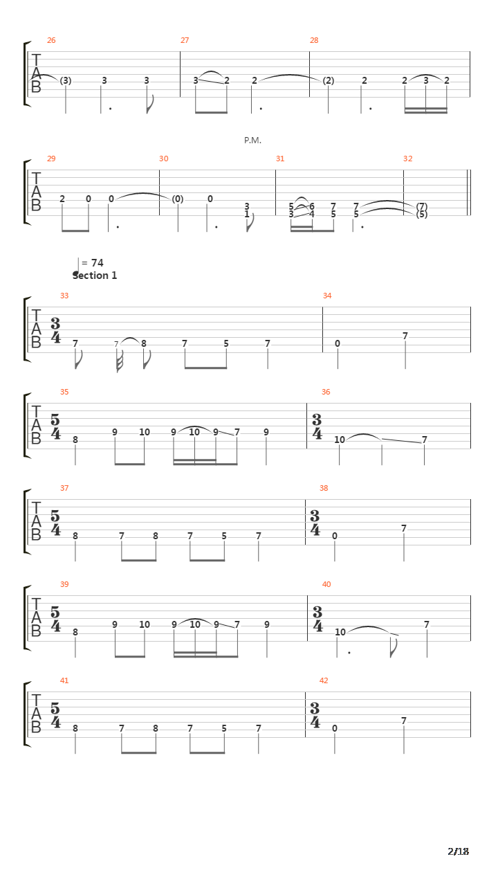 Crestfallen吉他谱