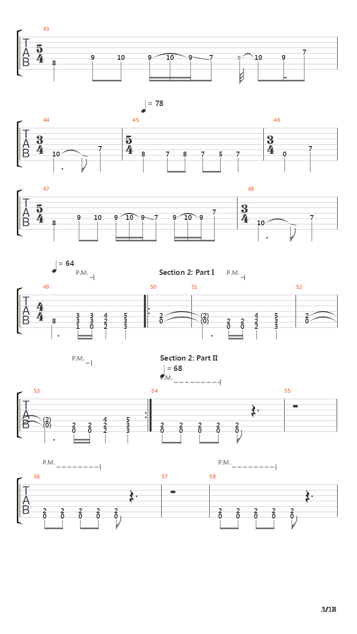 Crestfallen吉他谱