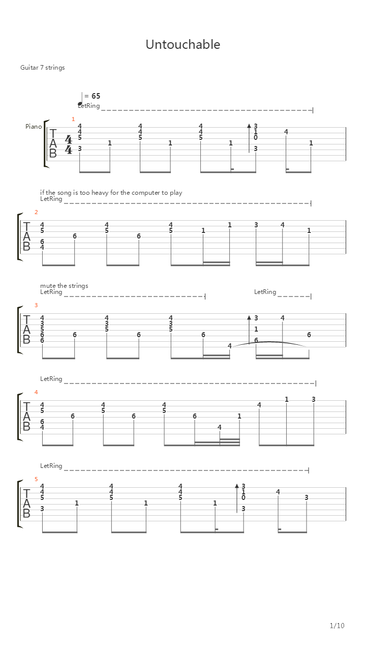 Untouchable Part 2吉他谱