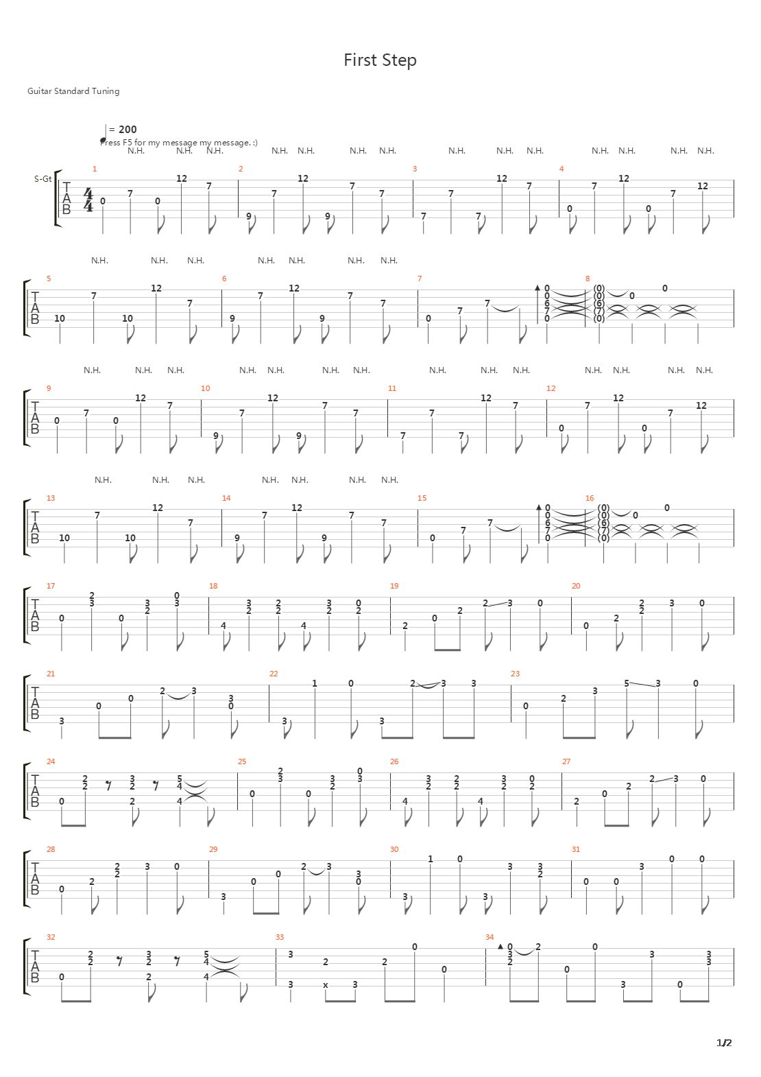 First Step吉他谱