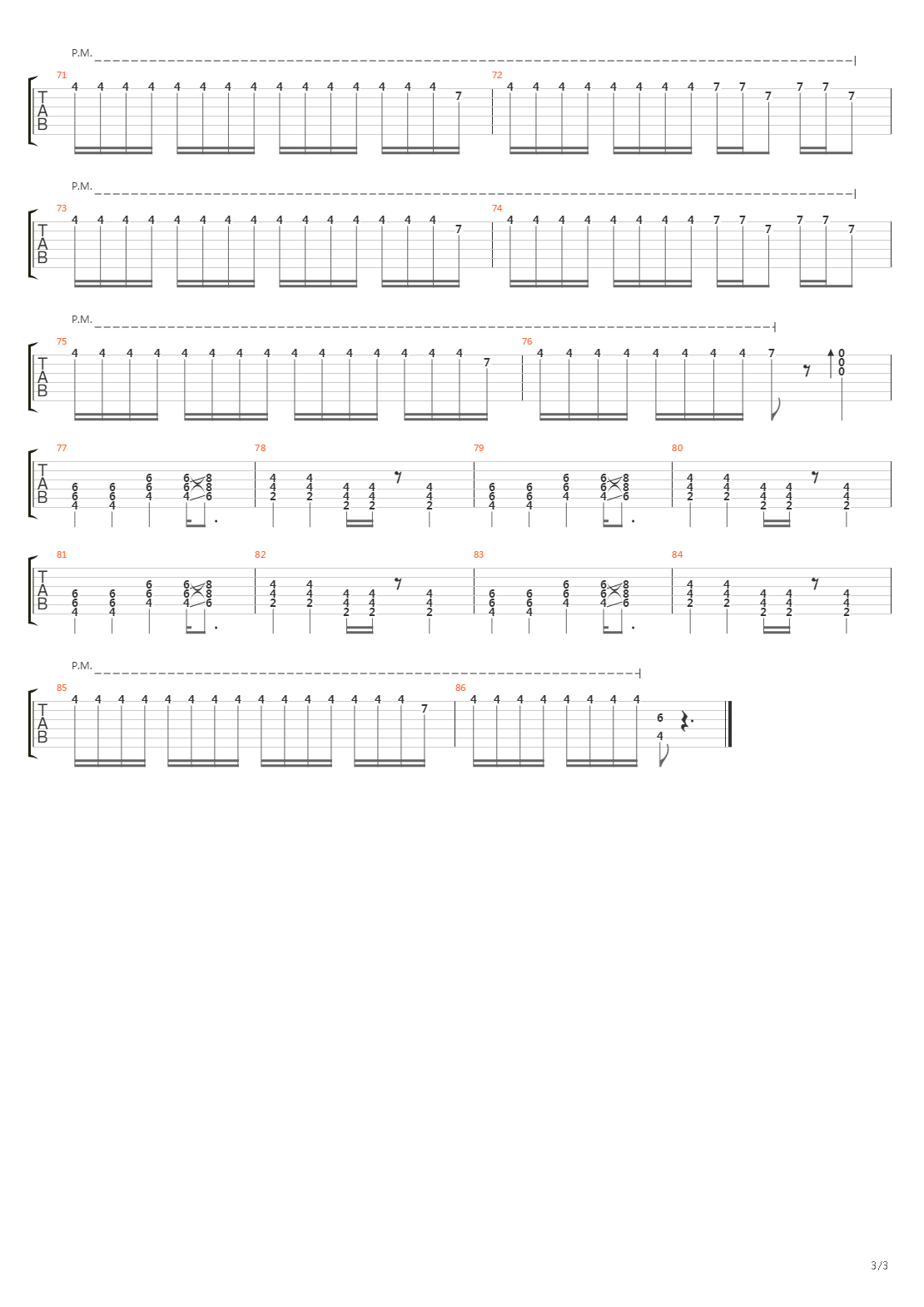 Exodus吉他谱