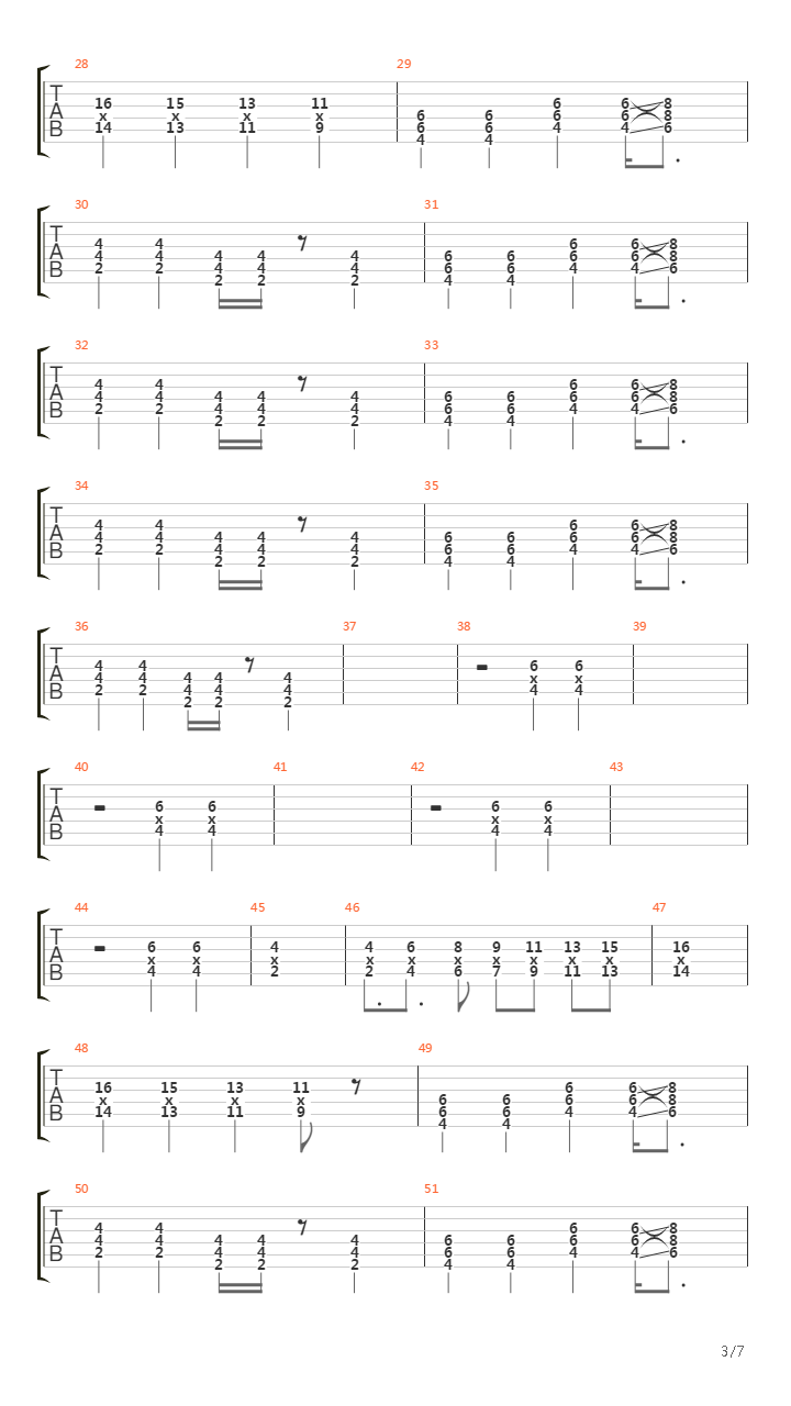 Exodus吉他谱