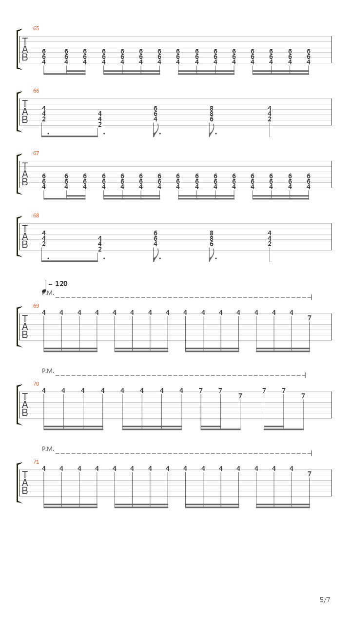 Exodus吉他谱