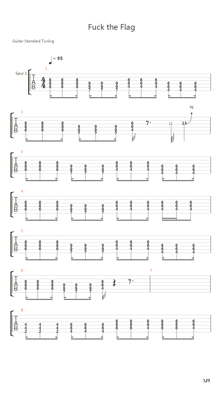 Fuck The Flag吉他谱