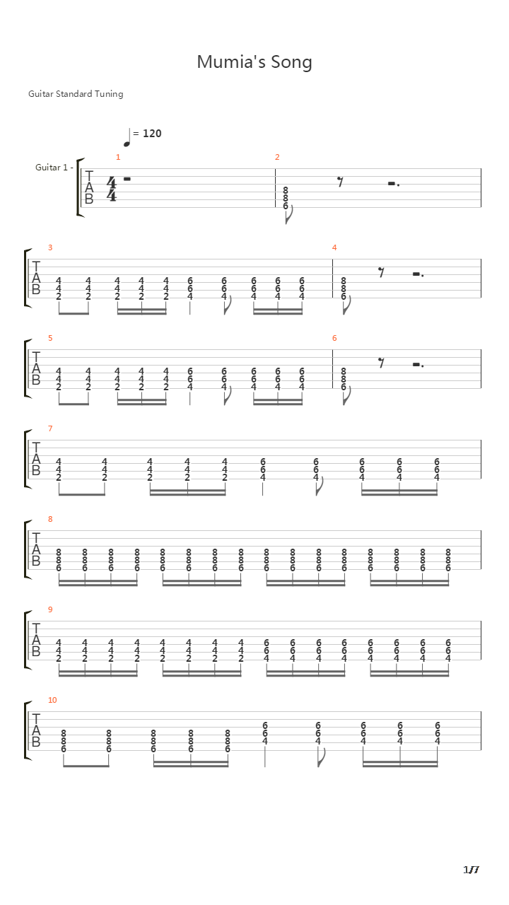 Mumias Song吉他谱