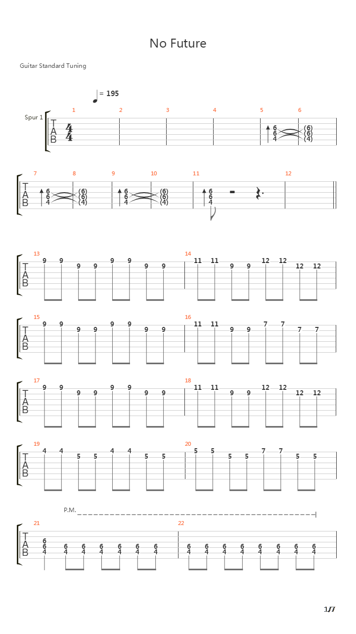 No Future吉他谱
