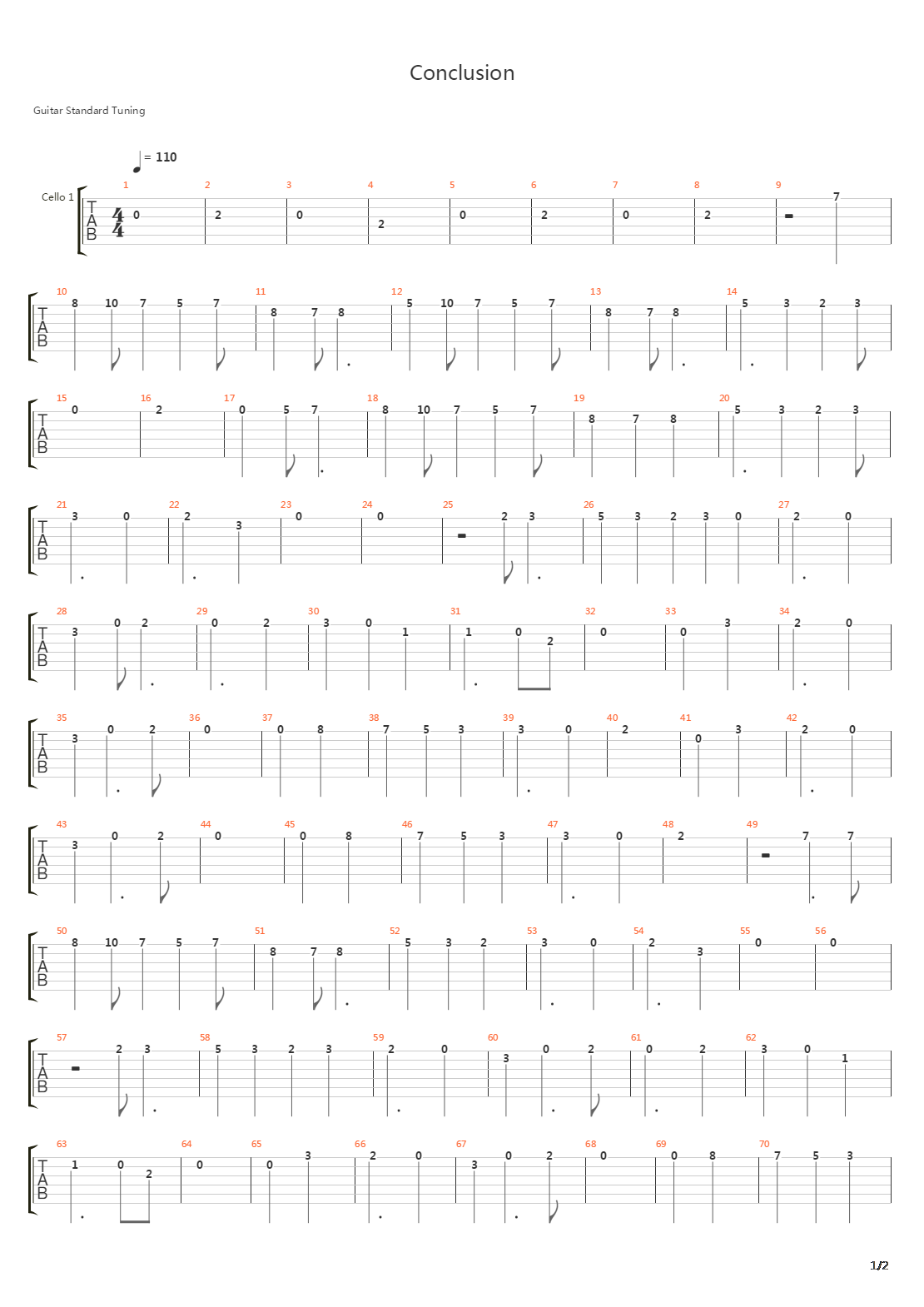 Conclusion吉他谱