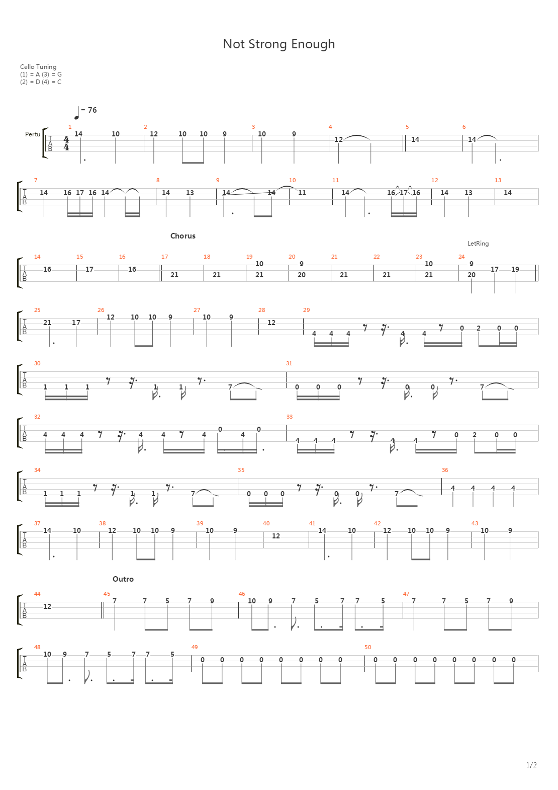 Not Strong Enough吉他谱