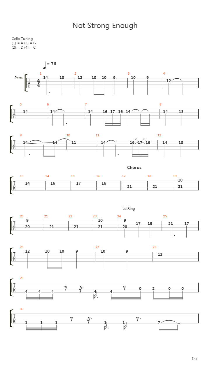 Not Strong Enough吉他谱