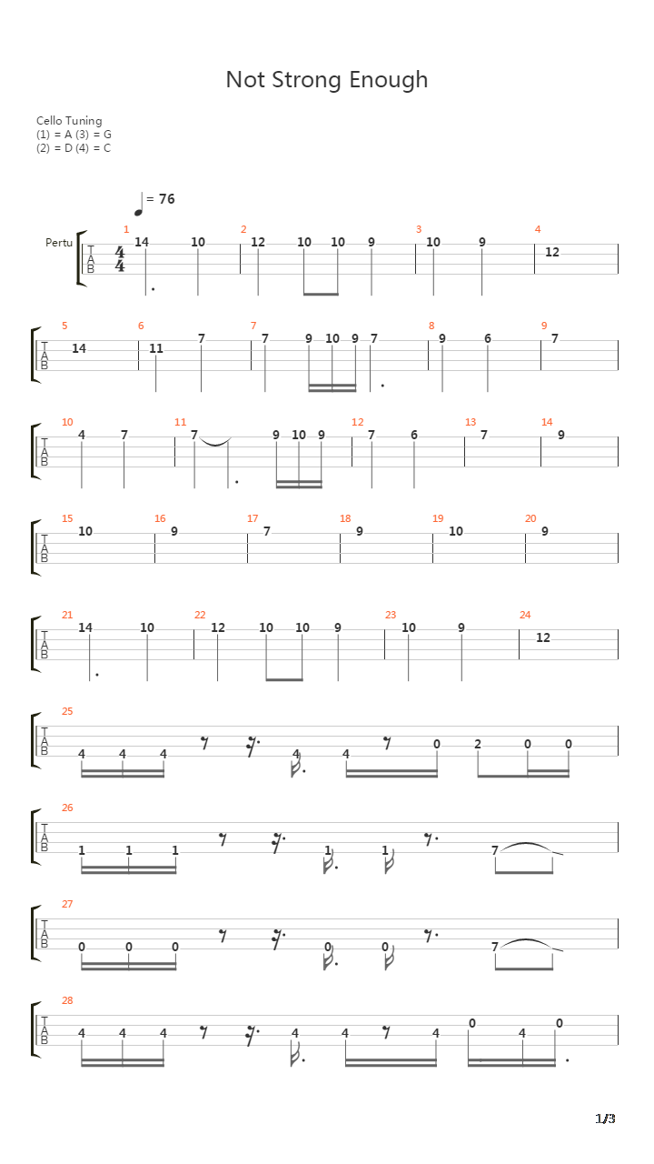 Not Strong Enough吉他谱