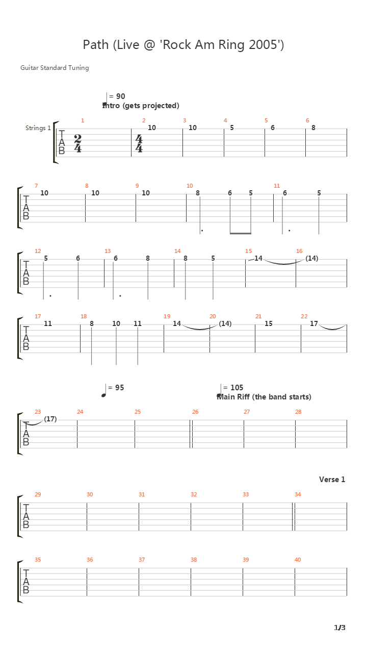 Path吉他谱