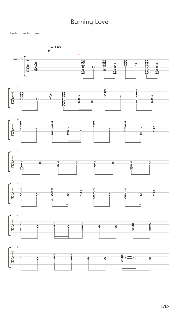 Burning Love吉他谱