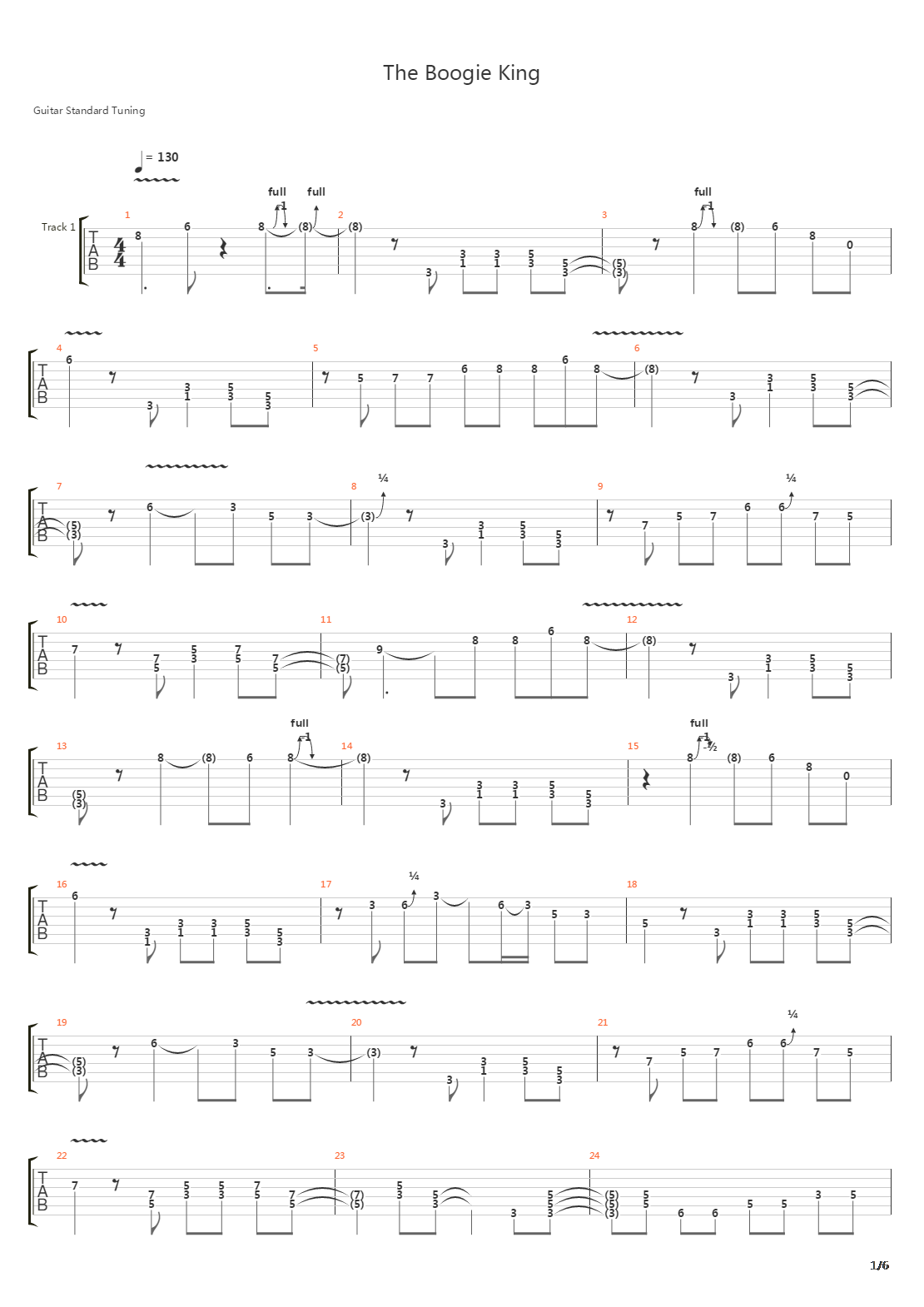 Boogie King吉他谱