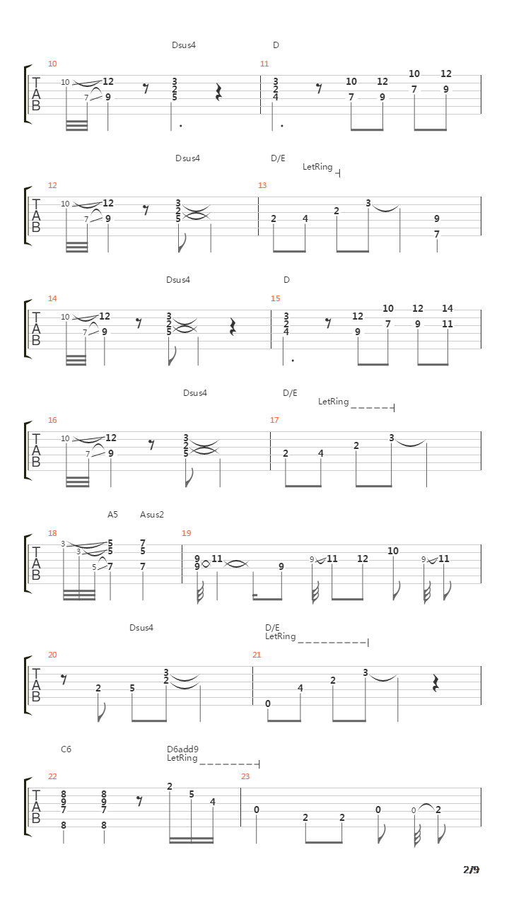 East Wes吉他谱