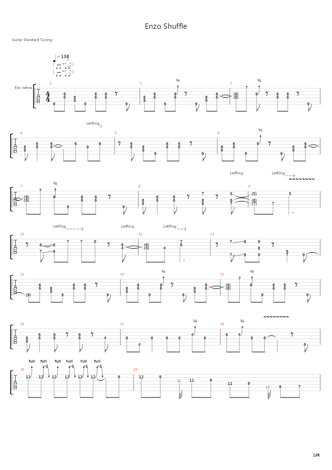 Enzo Shuffle吉他谱