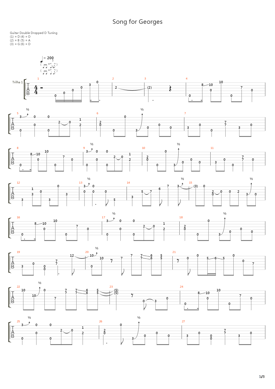 Song For George吉他谱