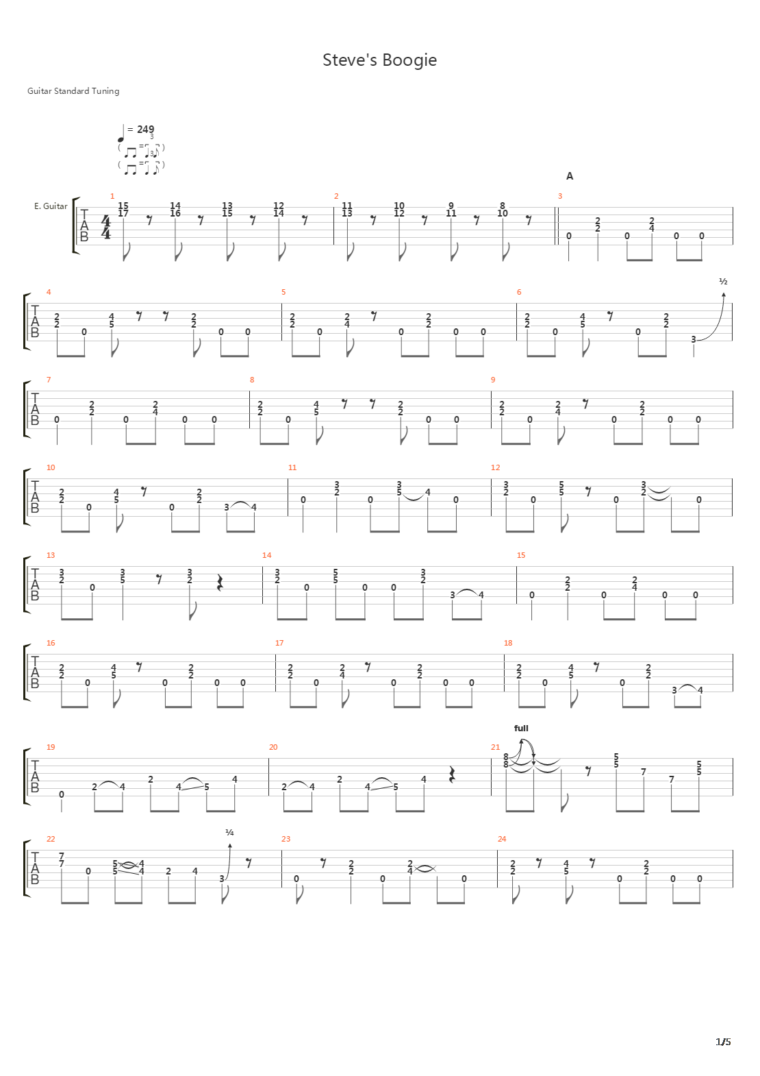 Steves Boogie吉他谱