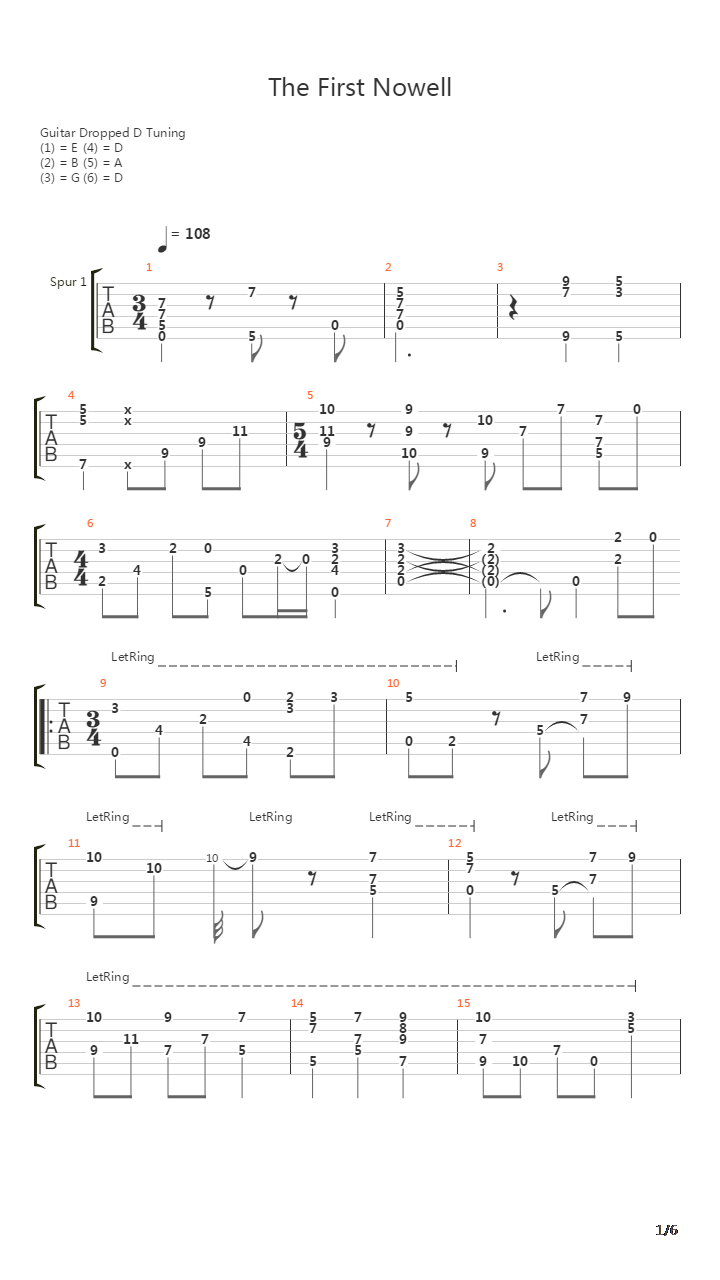 The First Nowell吉他谱