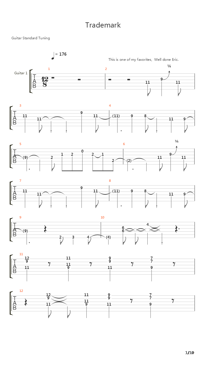 Trademark吉他谱