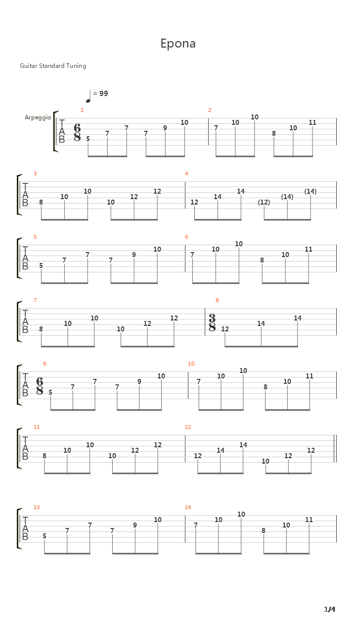 Epona吉他谱