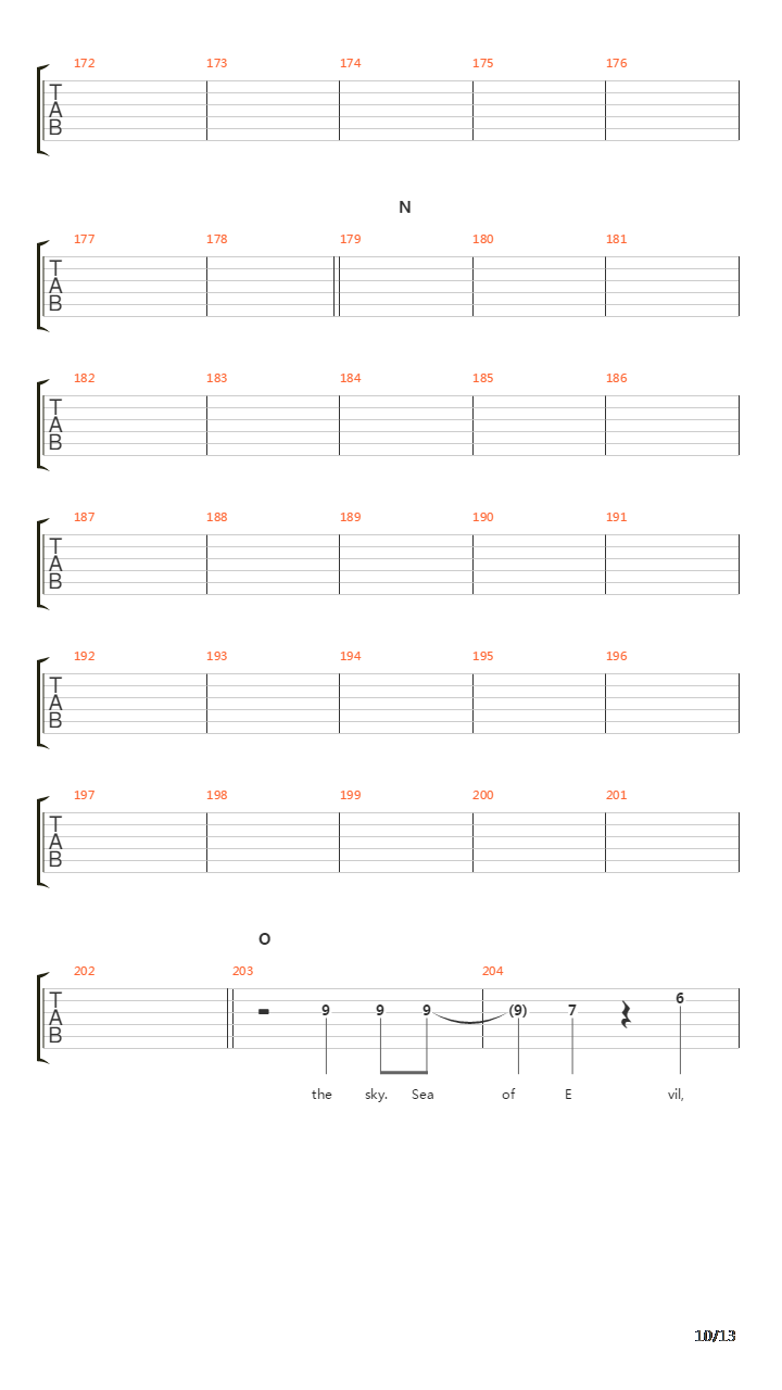 Sea Of Evil吉他谱