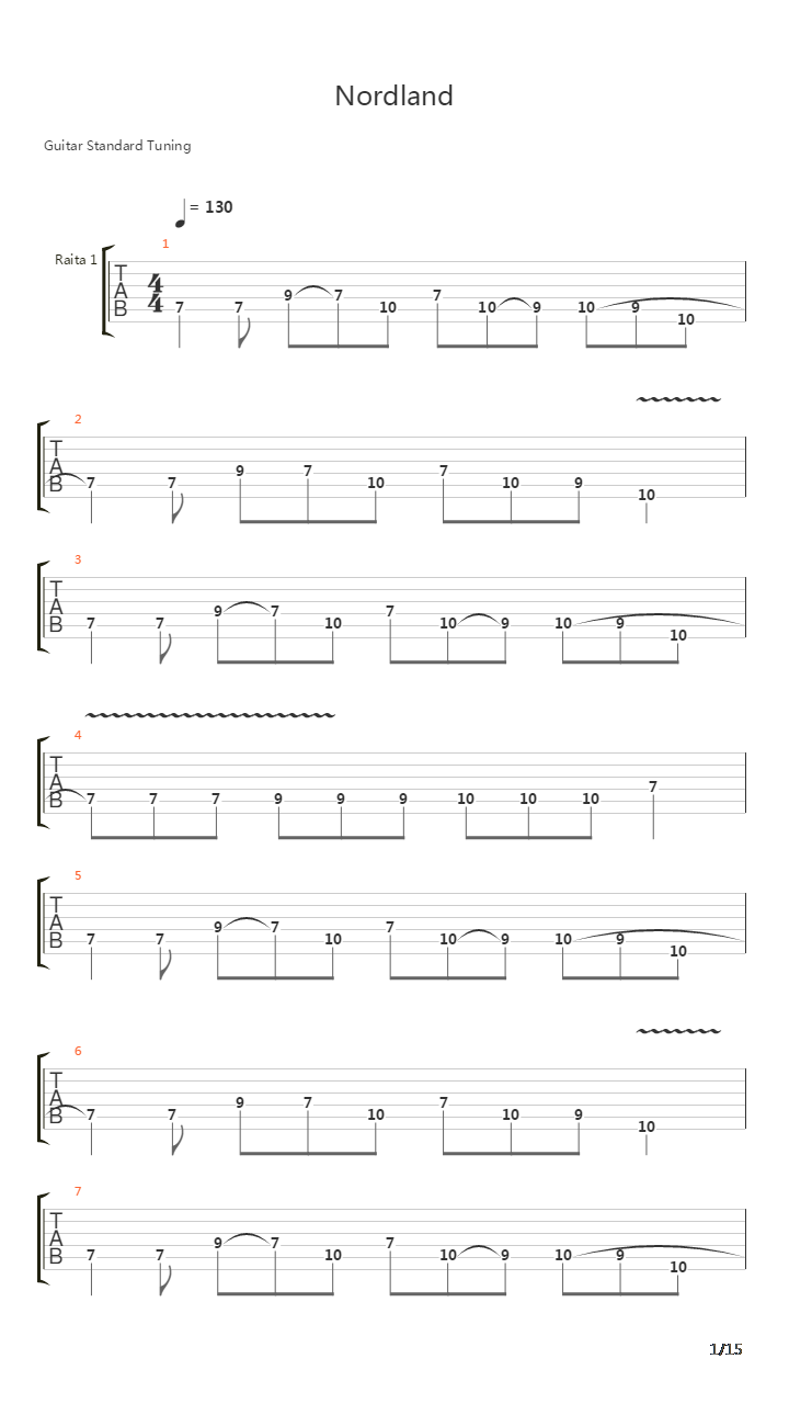 Nordland吉他谱