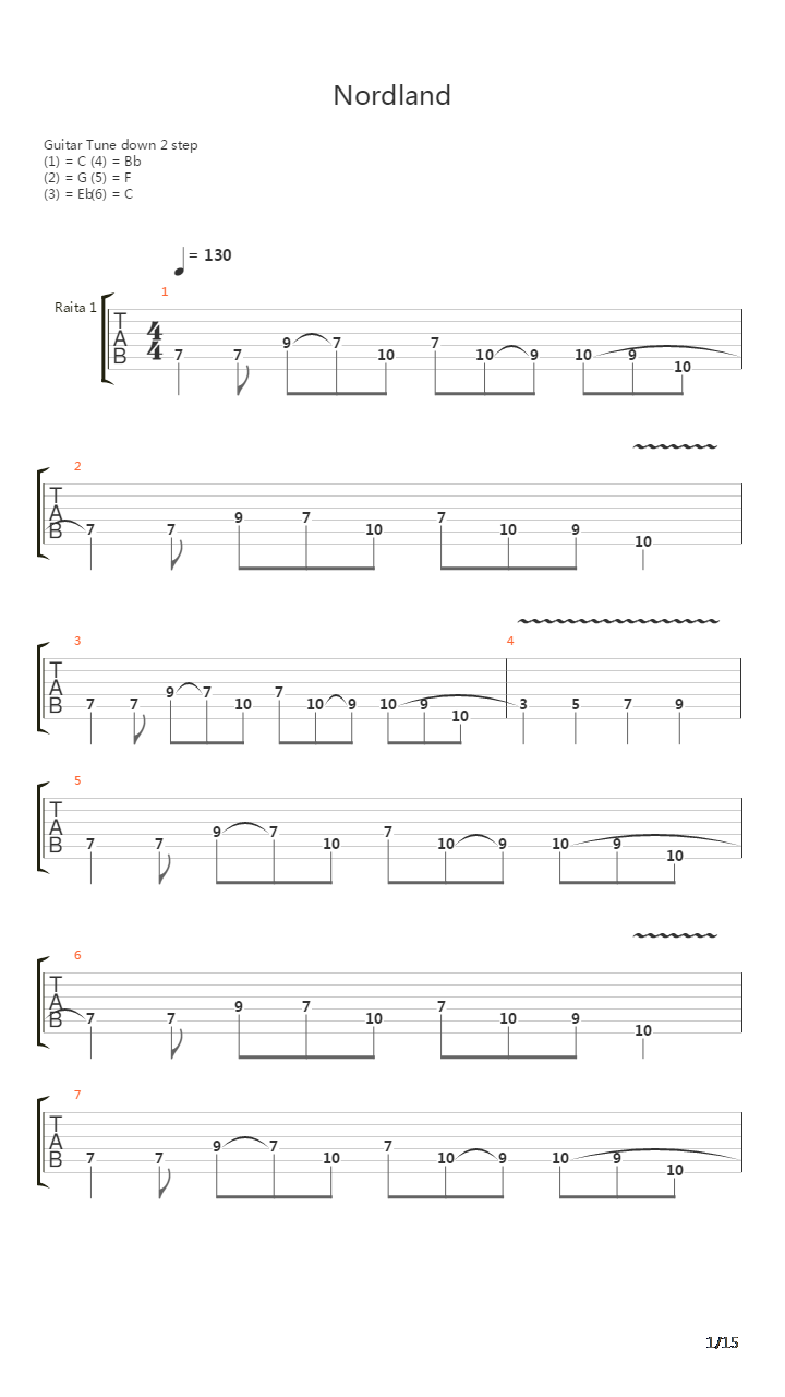 Nordland吉他谱