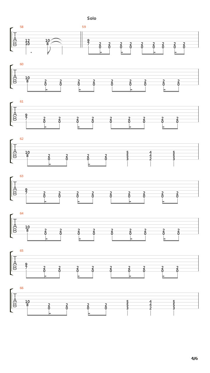 War吉他谱