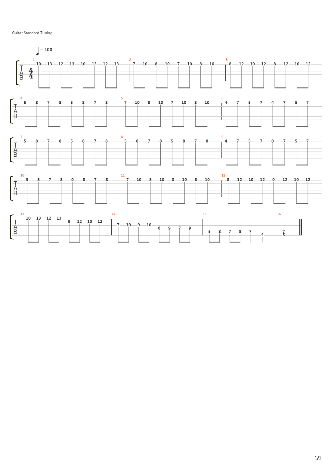 A harmonic minor Ex吉他谱