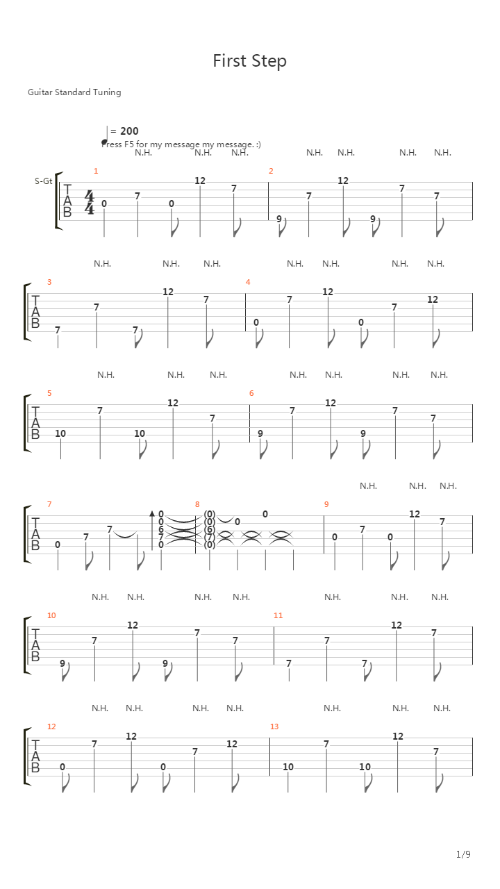 First Step吉他谱