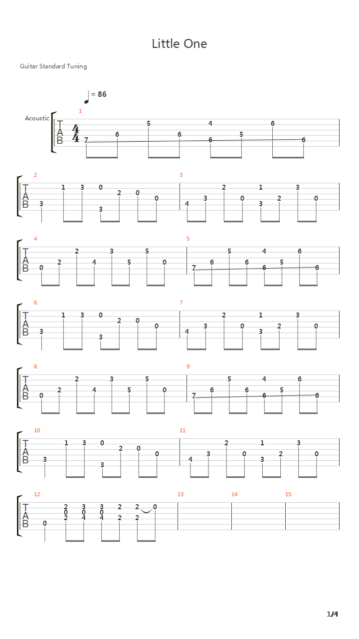 Little One吉他谱