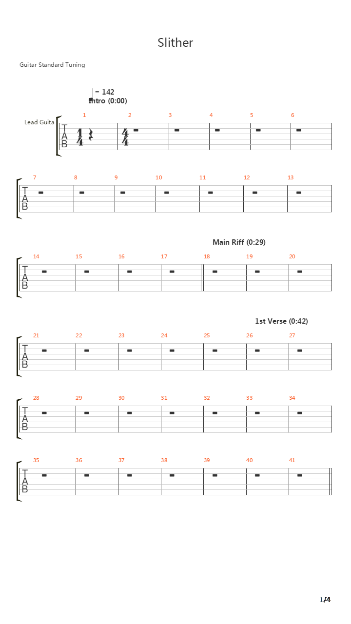 Slither吉他谱