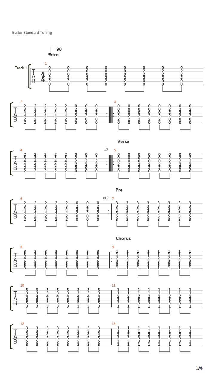 Sing吉他谱