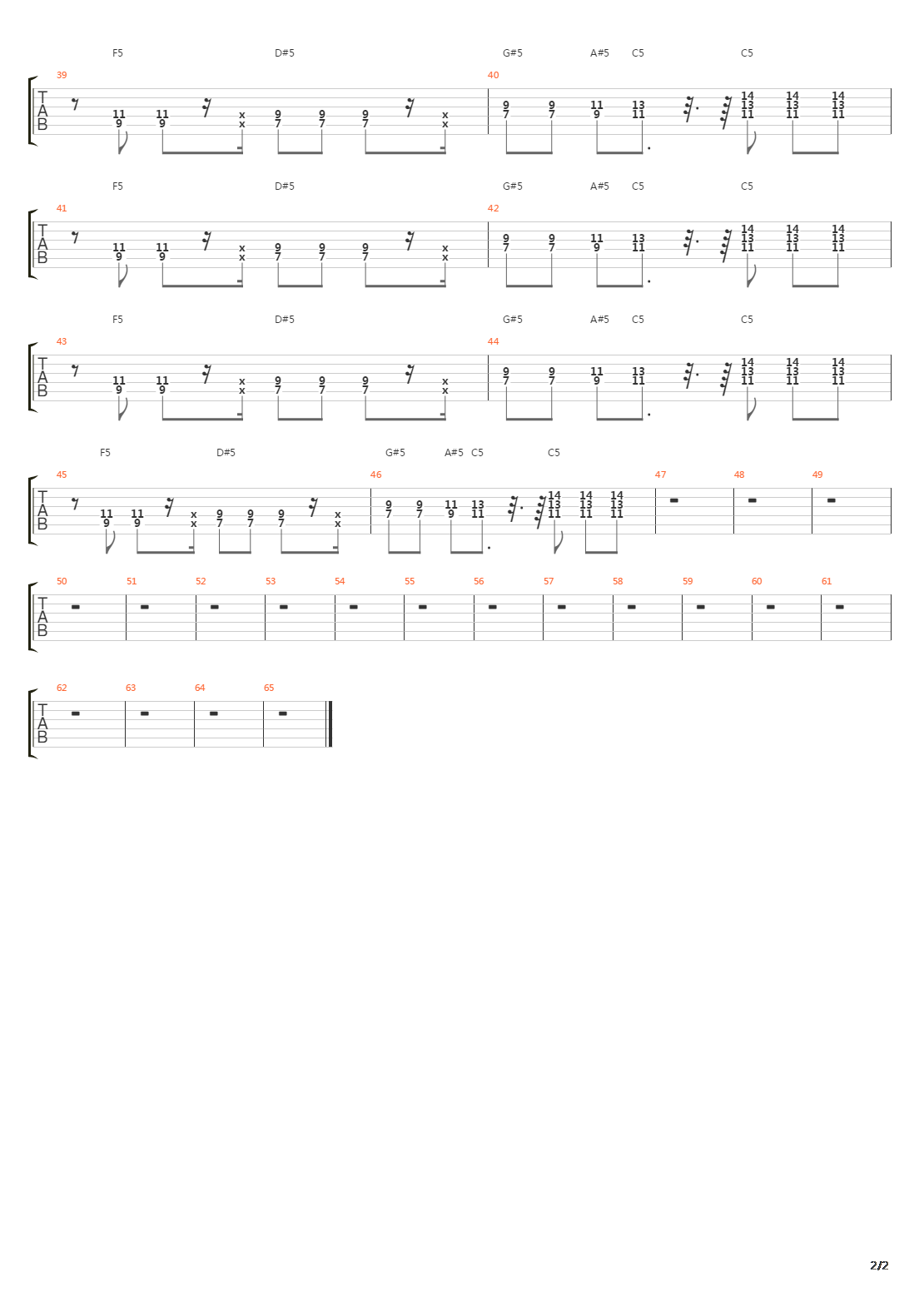 Song 2吉他谱