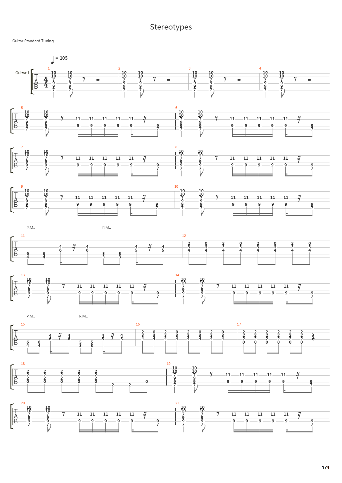 Stereotypes吉他谱