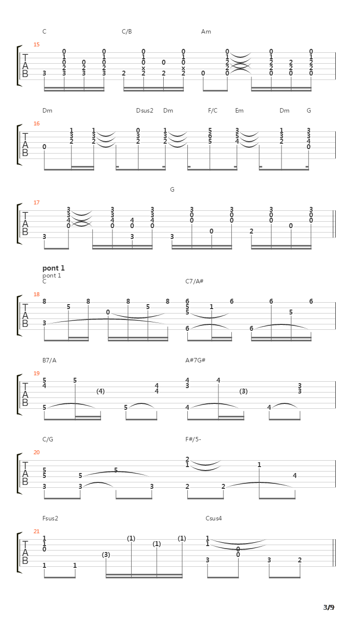 Memory Lane吉他谱