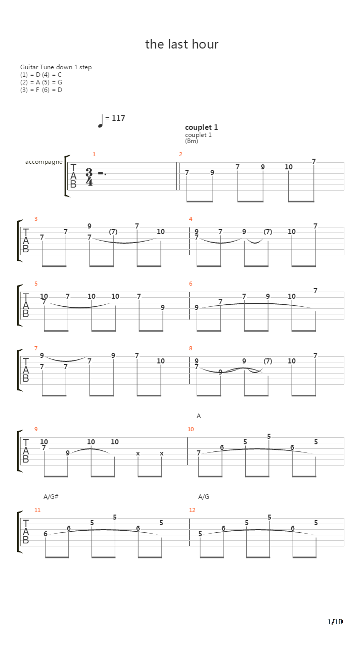 The Last Hour吉他谱